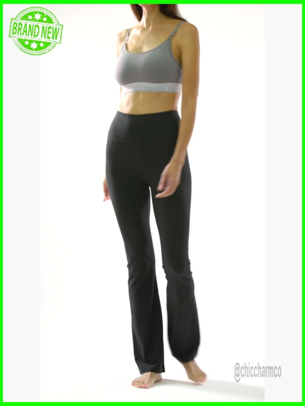 High Waisted Bootcut Yoga Pants, Ecofabric, Athletic Leggings, Comfy Fit - Picture 7 of 7